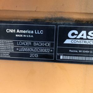 2013 CASE Backhoes 580N