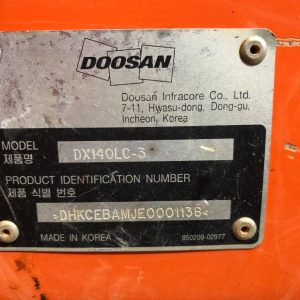 2014 DOOSAN Excavators DX140 LC-3