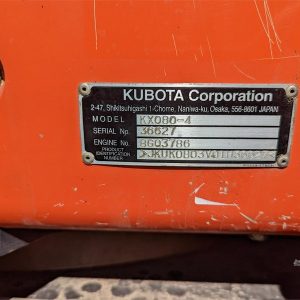 2016 KUBOTA KX080-4